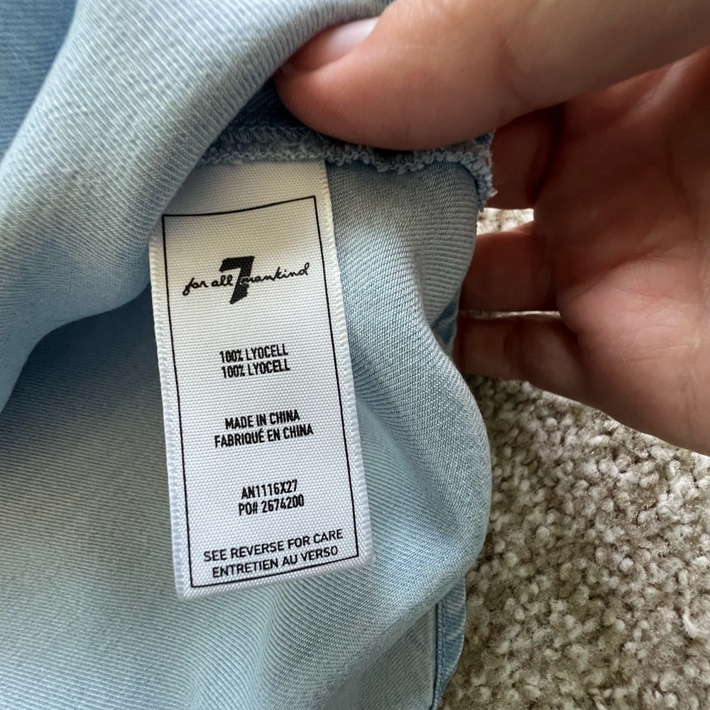 One-Shoulder Light Blue Ruffle Top - Picture 4 of 7